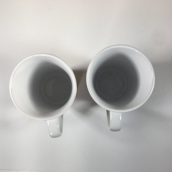 2 STARBUCKS MUGS - PENGUINS EARMUFFS - Couples Christmas Winter Hot Cocoa 11 OZ - Picture 4 of 5